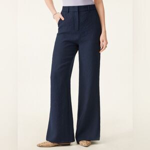 New OGL Viscose-Linen Weave European Linen Mid Rise Flared Pant with Pockets